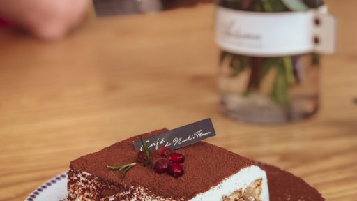 white and brown ceramic cake